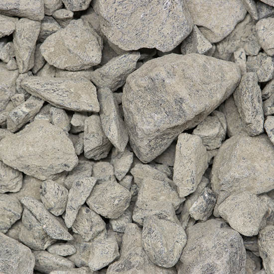 Pile of screened concrete aggregate 