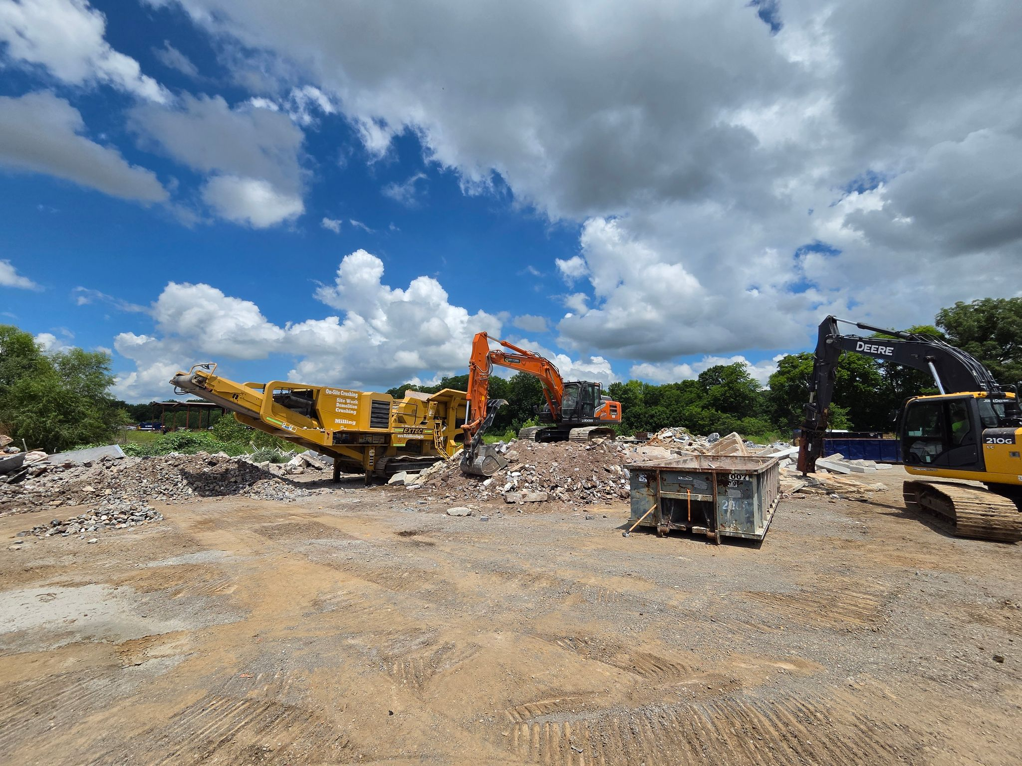 On-Site Concrete Crushing and Recycling in Nashville, TN